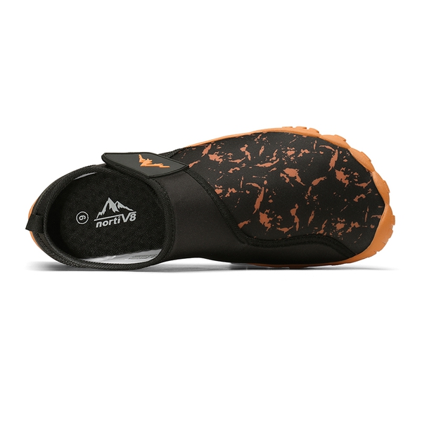 Men's Lightweight Barefoot Water Shoes - BLACK ORANGE - 4